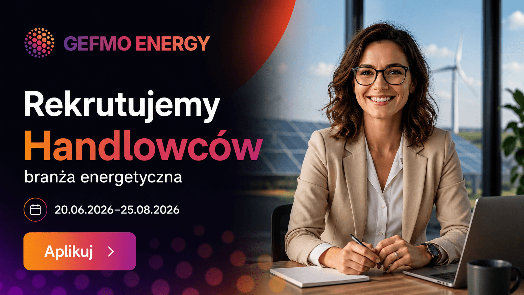 Aktualna rekrutacja GEFMO Energy na stanowisko handlowca lub handlowczyni w branży energetycznej.